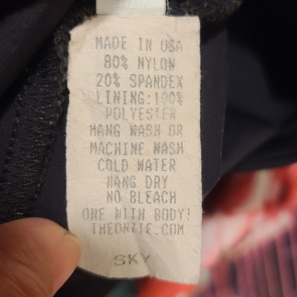 Onzie Full-length Floral Color Block Leggings Size M/L - Picture 7 of 7